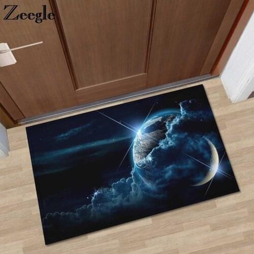 Zeegle Universe Printed Welcome Home Entrance Mats Doormat Outdoor Rug For Living Room Non-slip Kitchen Mat Bathroom Carpet