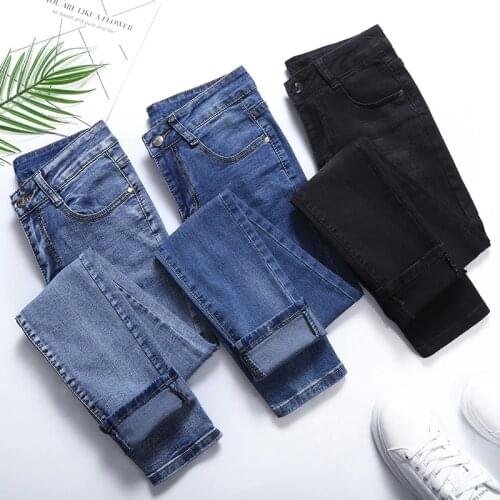 Winter warm thick fleece 2019 Jeans For Women Skinny High Waist Jeans Woman Denim Pencil Pants Women Jeans Pants Plus Size