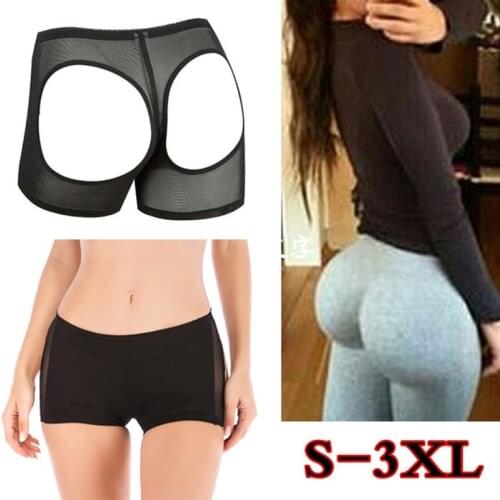 Womens Fashion Sexy Butt Lifter Butt Cincher Butt Lifter Body Shaper Panties Black Abundant Buttocks Underwear Size For S-3XL
