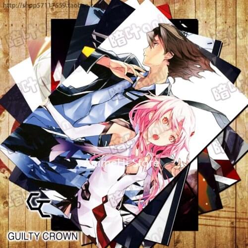 10 Pcs/set Anime Guilty Crown Posters GC OUMA SHU YUZURIHA INORI Shinomiya Ayase Wall Pictures for Colletion A3 42x29CM Stickers