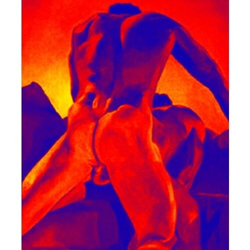 100% Handmade Gay Interest Thailand Modern Art man Oil Painting On Canvas