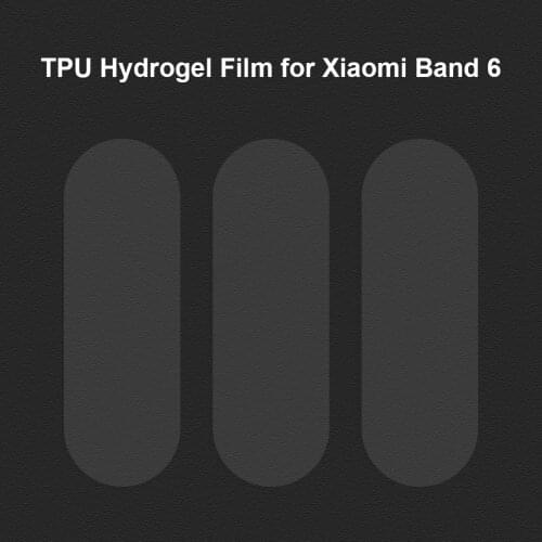 3Pcs TPU Hydrogel Screen Protective Films Smart Watch Bracelet Display for Xiaomi Band 6 with Wet Dry Package
