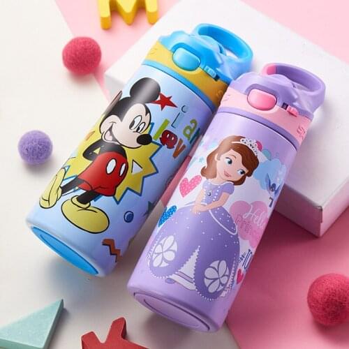 500ml Disney childrens stainless steel vacuum flask cute cartoon thermos bottle Eco-Friendly 6-12 hours