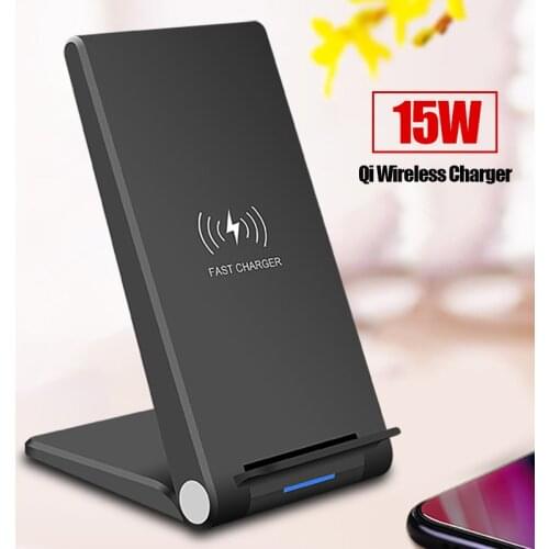 15W Qi Wireless Charger Fast Charging Stand for iPhone 11 Pro Xs Max 8 Samsung S10 S9 Note 10 9 8 QC 3.0 Wireless Quick Charge