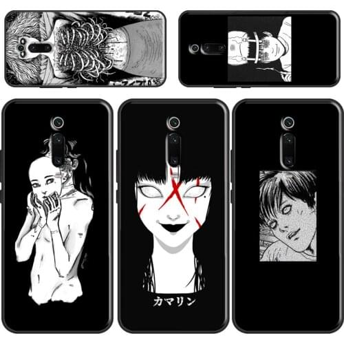 Junji Ito Tees Horror For Xiaomi Mi 11 Lite Case For Xiaomi Mi 11 Ultra 9 10 Lite 10T Pro POCO F3 M3 X3 Pro Case