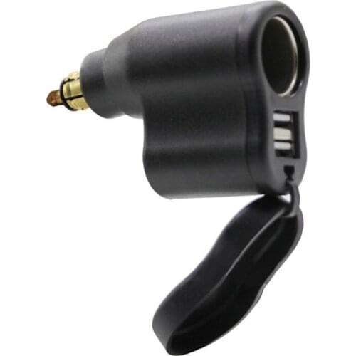 Dual USB Charger DIN Cigarette Lighter Socket For Hella Motorcycle