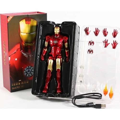 Marvel Iron Man Mark II III IV V VI MK 2 3 4 5 6 7" Scale PVC Action Figure Collectible Model Toy