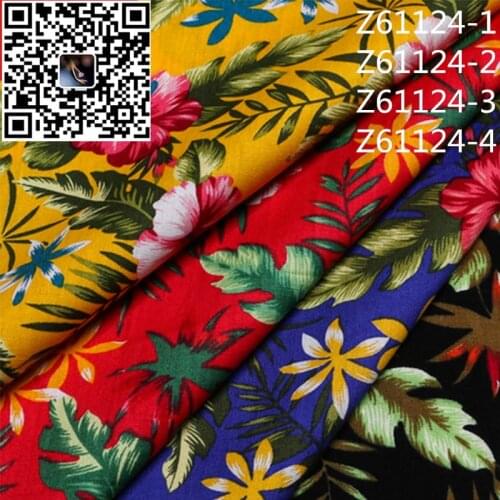 Cotton printed cloth big leaf Hawaiian beach apparel fabric Cotton fabric big flower printed cloth sewing fabric DIY handmade