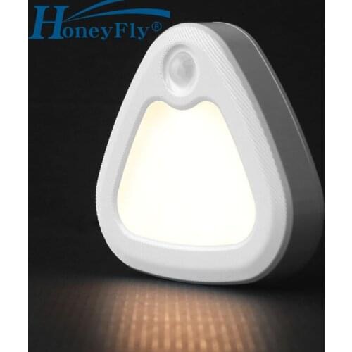 HoneyFly LED Motion Sensor Nightlight 1.5W Warm White Smart Night Light Portable Automatic For Wardrobe Stairs Corridor