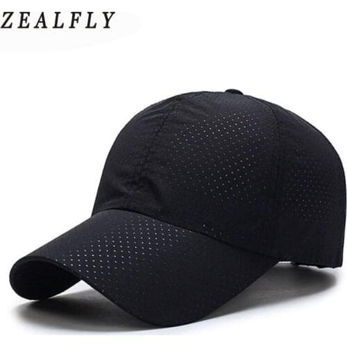 Summer Black Men Women Snapback Cap Quick Dry Sun Hat Visor Hip-Hop Bone Breathable Chapeu Casual Mesh Solid Baseball Caps