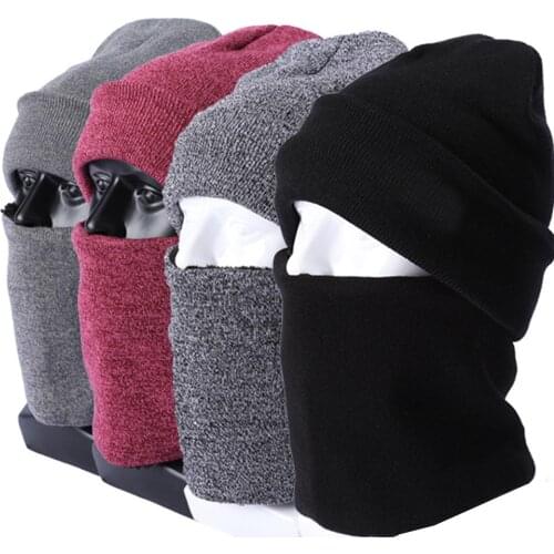 Men Women Winter Scarf Hat Gloves Set Male Female Fashion Couples Beanies Hat Thickening Windproof Plush Scarf Gloves Hat Set