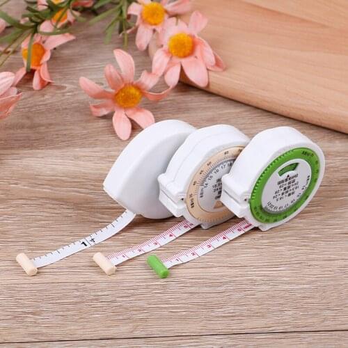1pcs BMI Body Mass Index Intrekbare Tape 150 Cm Maatregel Rekenmachine Dieet Gewichtsverlies Tape Measures Lichaamsvet Meetlint