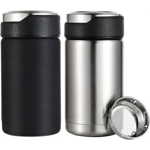 Mini 380ML Stainless Steel 304 Vacuum Flasks Thermos Mug Tea Infuser Coffee Mug Leak-Proof Travel Car Thermal Insulation Bottle