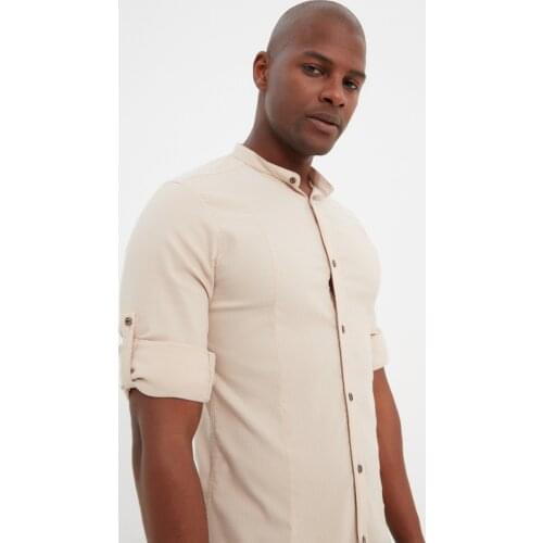 Trendyol Male Crew Neck Bengaline Coupled With Extra Slim Fit SHIRT TMNSS20GO0121