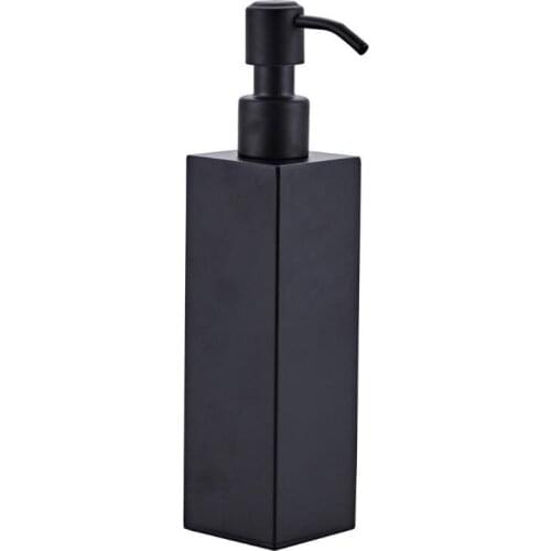YYSD 200ml Wall Mounted Shower Bottle Pump Stainless Steel Shampoo Dispenser Black
