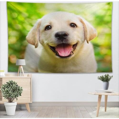 Custom Lovely dog wall hanging tapestry rectangle Decor wall tapestry More Size Custom Tapestry Wall Hanging