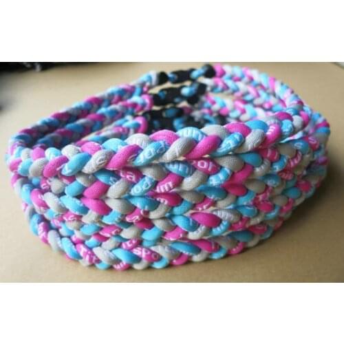 Wholesale - - Sports baseball Titanium Healthy GT Tornado 3 ropes necklace , 3 braid rope necklaces ,3 Weave necklace