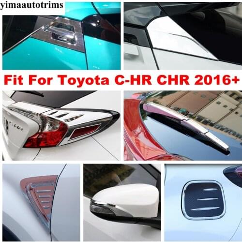 Rearview Mirror Rubbing Strip / Rear Tail Lights Lamps Frame Cover Trim ABS Chrome Accessories For Toyota C-HR CHR 2016 - 2021