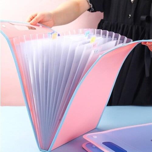 Portable Organ Bag Folder A4 Large-capacity Student Test Paper Storage Bag 13-layer Bill File Classification Storage Bag