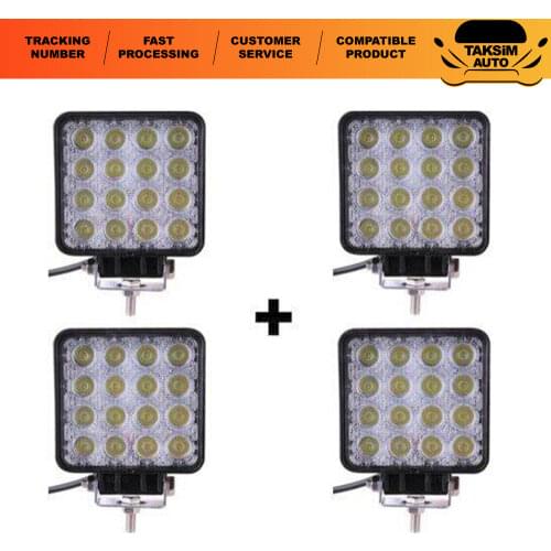 Fog Lamp For Off Road 16 Led 4 Pcs Waterproof High Quality High Light Long Lifespan