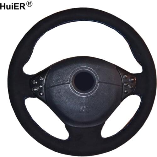 Hand Sewing Car Steering Wheel Cover Wrap Volant Suede For BMW M Sport E36 1996-2000 E39 1995-2001 Z3 M E36/7 E36/8 1998-2002