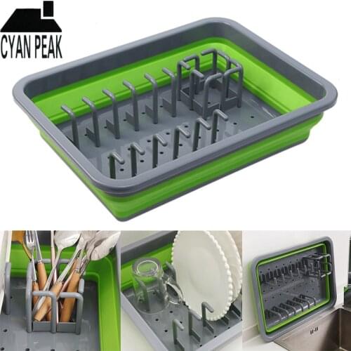 Folding Dish Rack Kitchen Storage Holder Dish Drainer Tableware Drying Rack Kitchen Sink Bowl Drainer Shelf Home Organizer