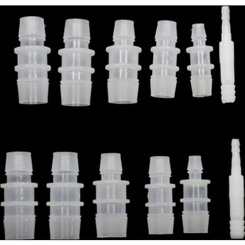 5pcs-Pack Aquarium Hose Barb Connector 4/8/12/16/mm Pipe Straight Reducer Soft Tube Adaptor Translucent Pipe Joints