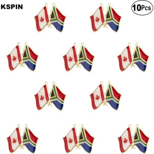 Canada & South Africa Flag Lapel Pin Flag badge Brooch Pins Badges 10Pcs a Lot