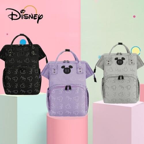 Disney Mickey Usb Mommy Maternity Diaper Bags Large Capacity Baby Organizer Travel Baby Care Bag Fashion Mom Diaper Bag Backpack