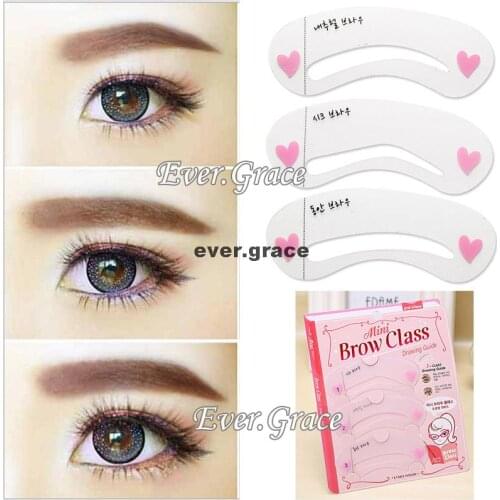 Styles Eyebrow Drawing Card Stencil Grooming Shapping Assistant Eye Brow Class