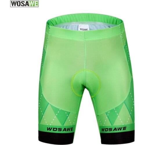 WOSAWE Mens Cycling Shorts 4D Padded Cool Gel Riding Bike Cycling Clothing MTB Mountain Bike Bicycle Shorts Ciclismo Sportwear