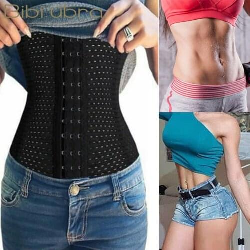 Women Waist Trainer Corsets Bustiers Latex Cincher Girdles Shapewear Body Shaper Fitness Corset Sheath Slimming Belt Plus Size