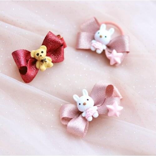 1PC Stereoscopic Rabbit Princess Headwear Cute Kids Elastic Hair Bands Children Hair Ties Ropes Girls Accessories Baby Headdress