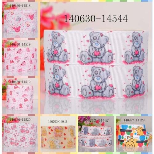 10yards -different sizes -cute bear cartoon pattern ribbon printed Grosgrain ribbon