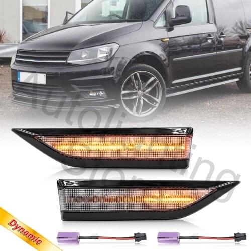 2pc LED Side Markers Lamps Turn Signal Squential Indicator Blinkers Light For VW Wolkswagen Mk4 Caddy 2K SA 2015-2019