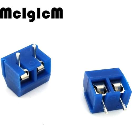 200PCS Screw 2Pin 5.0mm Straight Pin PCB Screw Terminal Block Connector KF301-2P KF301-5.0-2P KF301-2P+ F301