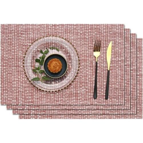 4/6 Pcs/set PVC Placemat Dining Table Mat Dining Table Mat Disc pads Bowl Pad Coasters Waterproof Coaster Placemat 45x30cm