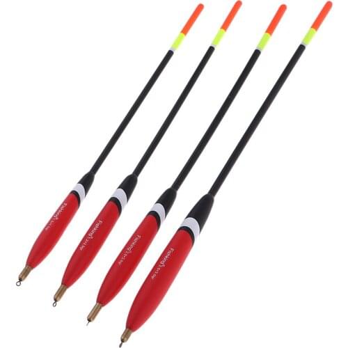 4Pcs Mix Size Fishing Floats Wood Fishing Bobber Vertical Buoy Fishing Float Fishing Float)