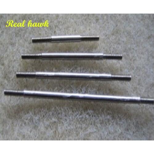 50pcs M2xL30/45/50/67mm Link Stainless Steel Connecting Rod with Dual End Thread for Servos, Rod End Linkage&DIY Material