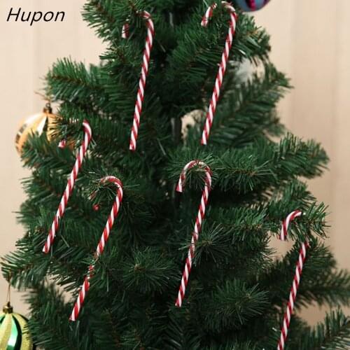 6Pcs Candy Crutch Pendant Christmas Tree Decorations Hanging Ornament For Home New Year Xmas Party Kids Gift Natal Navidad 2018