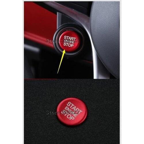 Aluminum dedicated a key to for Alfa romeo Giulia Stelvio start button decorative ignition Stickers Car styling
