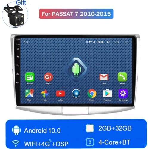 Android10 Car Radio Autoradio for VW Passat B7 2010 2011 2012 2013 2014 2015 GPS navigator large screen Head Unit Player Stereo