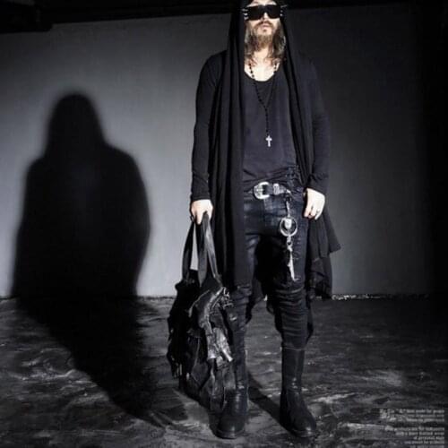 Large hooded mens individual robes dark wizards hoodie cloak long cardigan coat coat Cape Robe