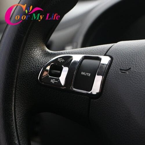 Color My Life Car Chrome Steering Wheel Sequins Decoration Trim Sticker For KIA Sportage R 2012 2013 2014 2015 Car Parts