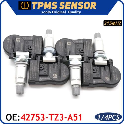 TPMS Tire Pressure Monitoring System Sensor 42753-TZ3-A51 For Honda Acura ILX MDX RDX TLX 2014--2020 315MHz 42753TZ3A51