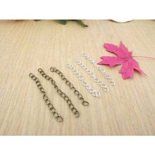 Jewelry finding & components parts Necklace rope end fittings 4-5 cm diy tail chain 50pieces/lot #JZ531