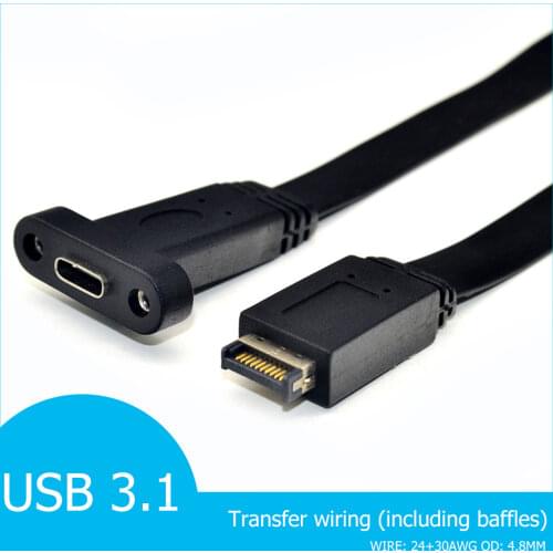 USB 3.1 Front Panel Header Type E M to Type C F Motherboard Expansion Cable