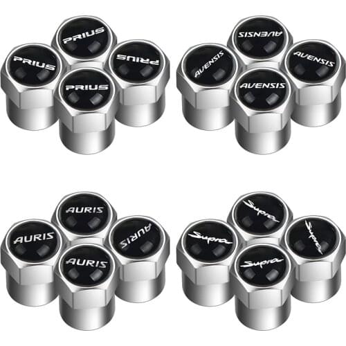 4pcs New Metal Wheel Tire Valve Caps Stem case for Toyota Supra Prius Avensis Auris car accessories