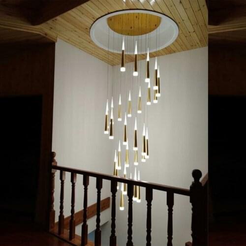 Staircase Hanging Lighting LED Pendant Lamps for Kitchen Hanging Light Fixtures Pendant Lighting for Stairway Hanging Lamp Cord