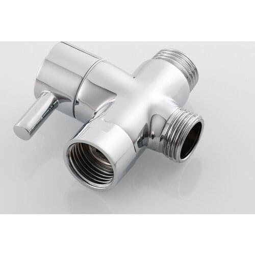 Copper bathroom faucet manifold, three-way angle valve, one inlet and two outlet manifold, double outlet stop valve